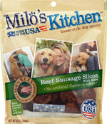 Milo's Kitchen Beef Sausage Slices with Rice Dog Treats, 10 oz., 5/Carton (SMU52775CS)