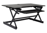 Rocelco 40"W Manual Adjustable Standing Desk Converter, Black (R DADRB-40)