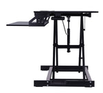 Rocelco 32"W Manual Adjustable Standing Desk Converter, Black (R VADRB)