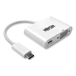 Tripp Lite USB 3.1 Gen 1 USB-C to VGA Adapter, USB-C PD Charging Port (TRPU44406NVC)