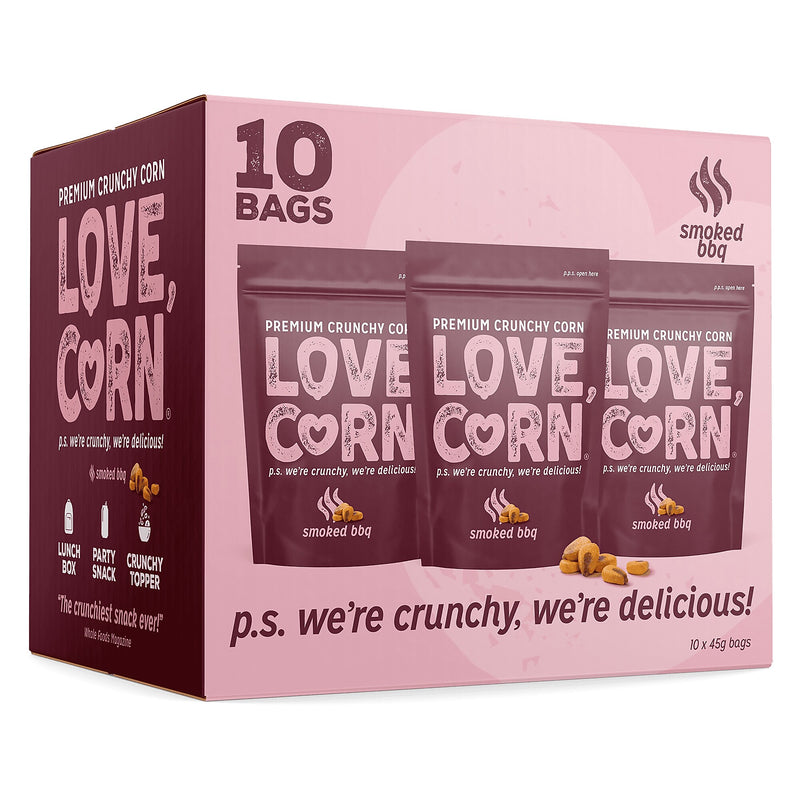 Love Corn Smoked BBQ, 1.6 Oz, 10/Box (307-00383)