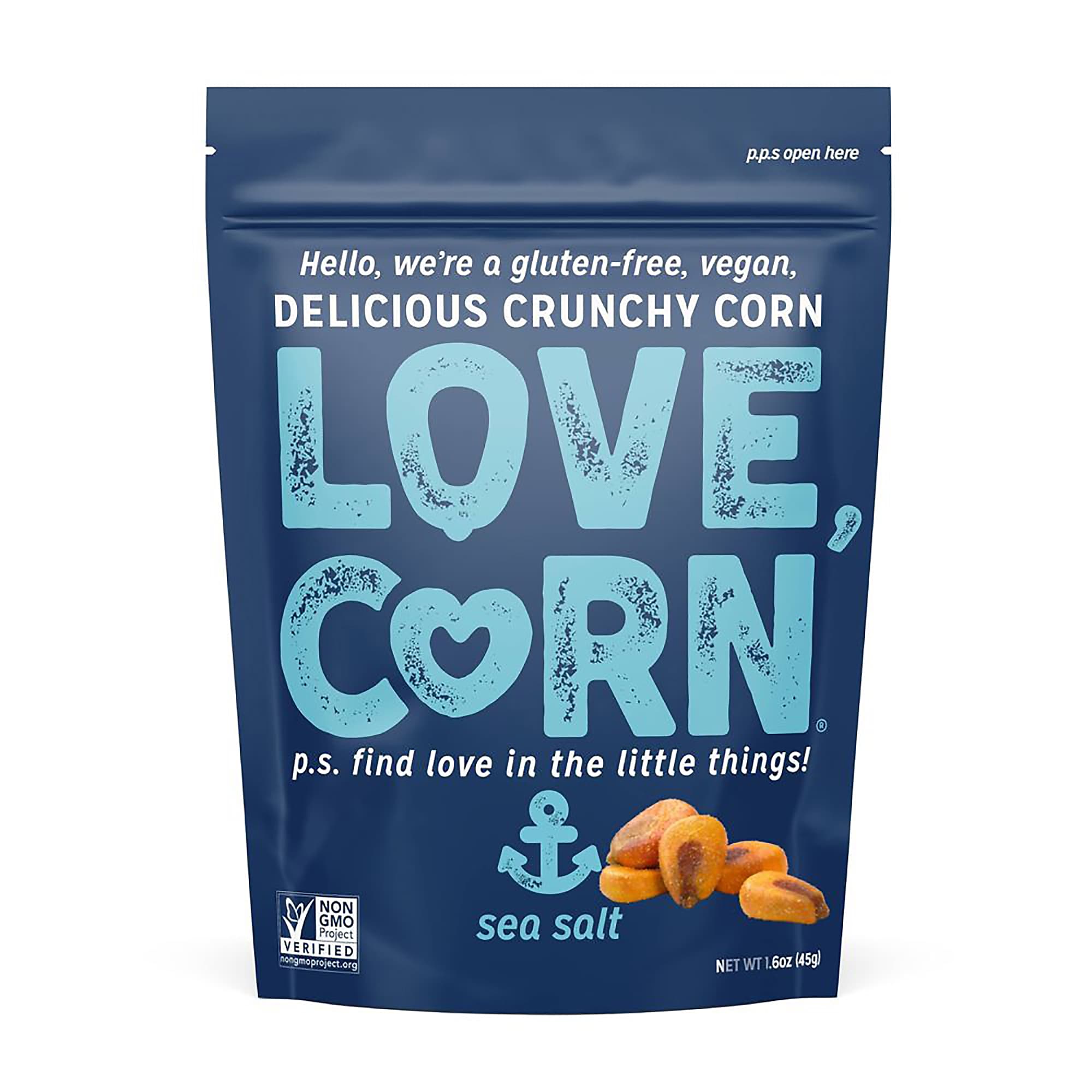 Love Corn Sea Salt, 1.6 Oz, 10/Box (307-00384)