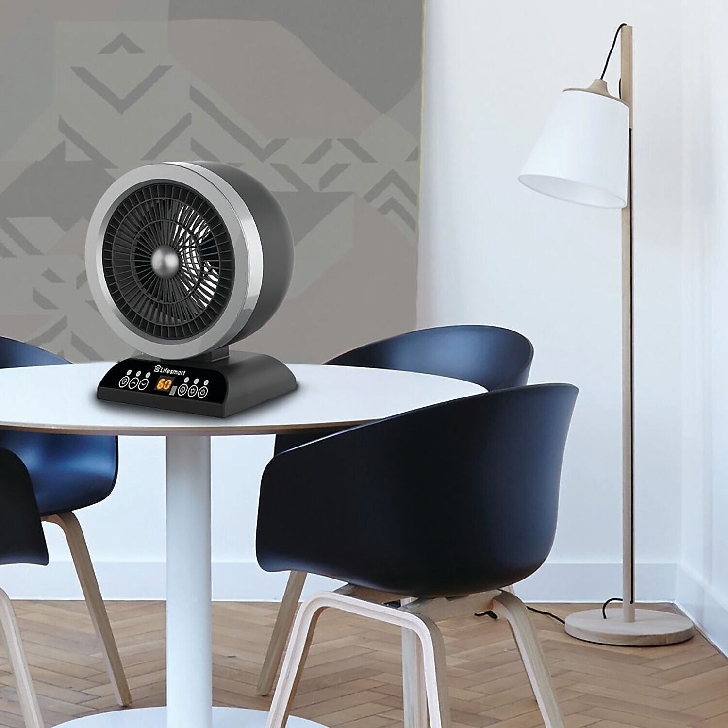 Lifesmart Electric 2 in 1 Digital Fan Heater, Black (HTFN1002)