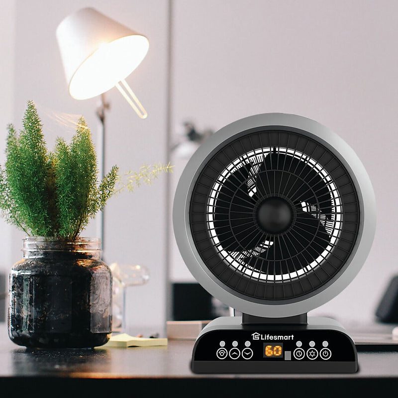 Lifesmart Electric 2 in 1 Digital Fan Heater, Black (HTFN1002)