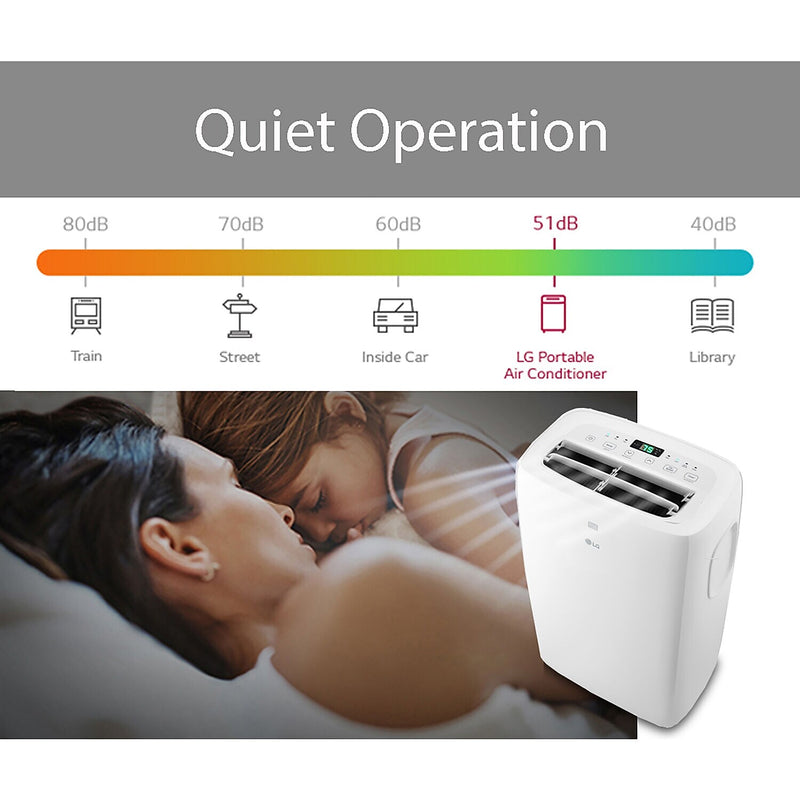 LG 115-Volt 10000 BTU (6000 BTU DOE) Portable Air Conditioner with Remote, White (LP0621WSR)