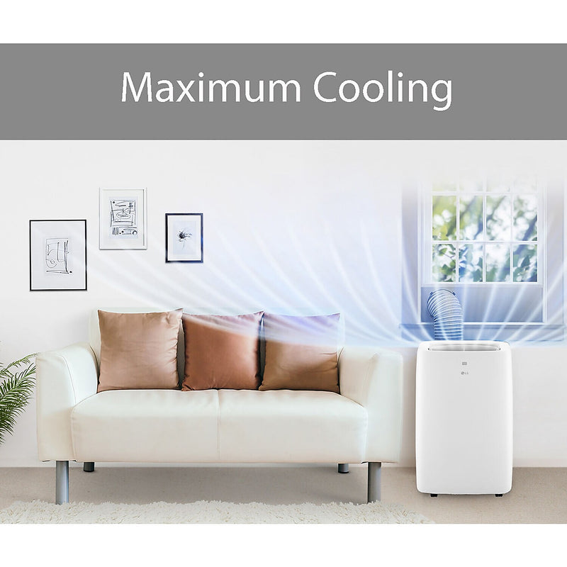 LG 115-Volt 10000 BTU (6000 BTU DOE) Portable Air Conditioner with Remote, White (LP0621WSR)