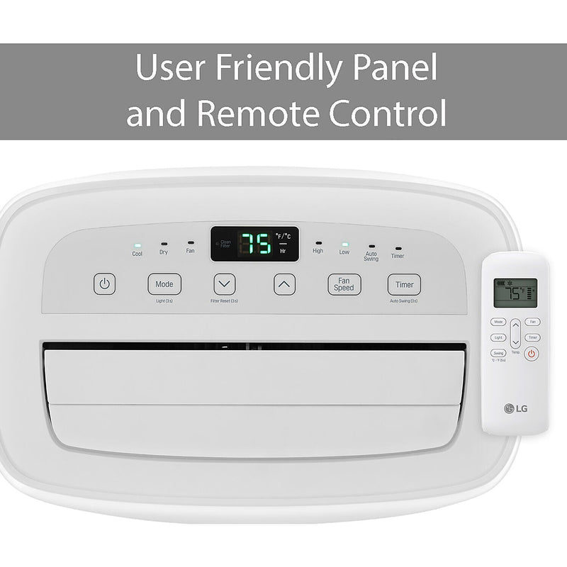 LG 115-Volt 12000 BTU (7000 BTU DOE) Portable Air Conditioner with Remote, White (LP0721WSR)