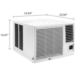 LG Electronics 12,000 BTU Heat Cool Window Air Conditioner, WiFi Enabled, White (LW1221HRSM)