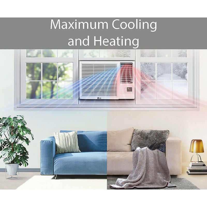 LG Electronics 18,000 BTU Heat Cool Window Air Conditioner, WiFi Enabled, White (LW1821HRSM)