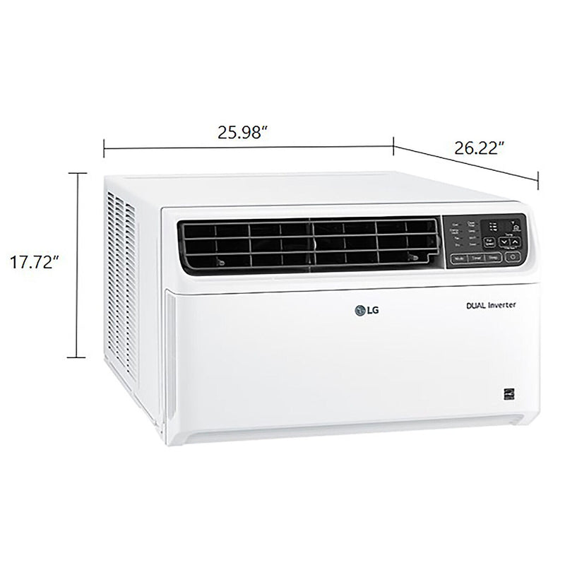 LG 18,000 BTU 230V Dual Inverter Window Air Conditioner, Wi-Fi Enabled, White (LW1822IVSM)