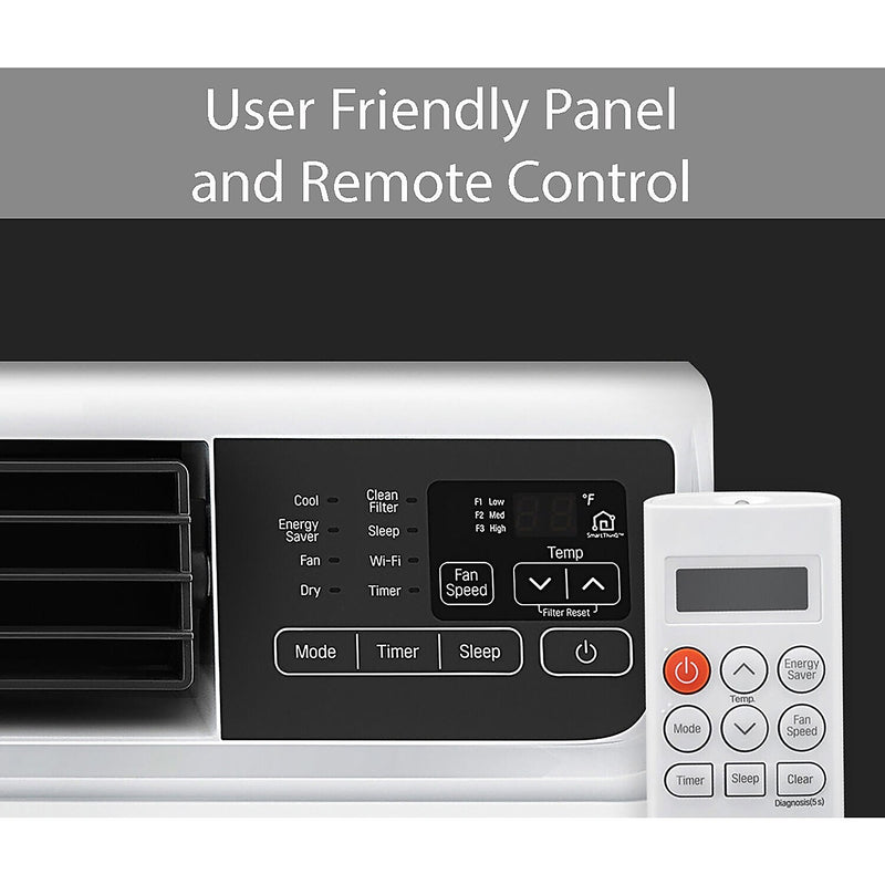 LG 18,000 BTU 230V Dual Inverter Window Air Conditioner, Wi-Fi Enabled, White (LW1822IVSM)