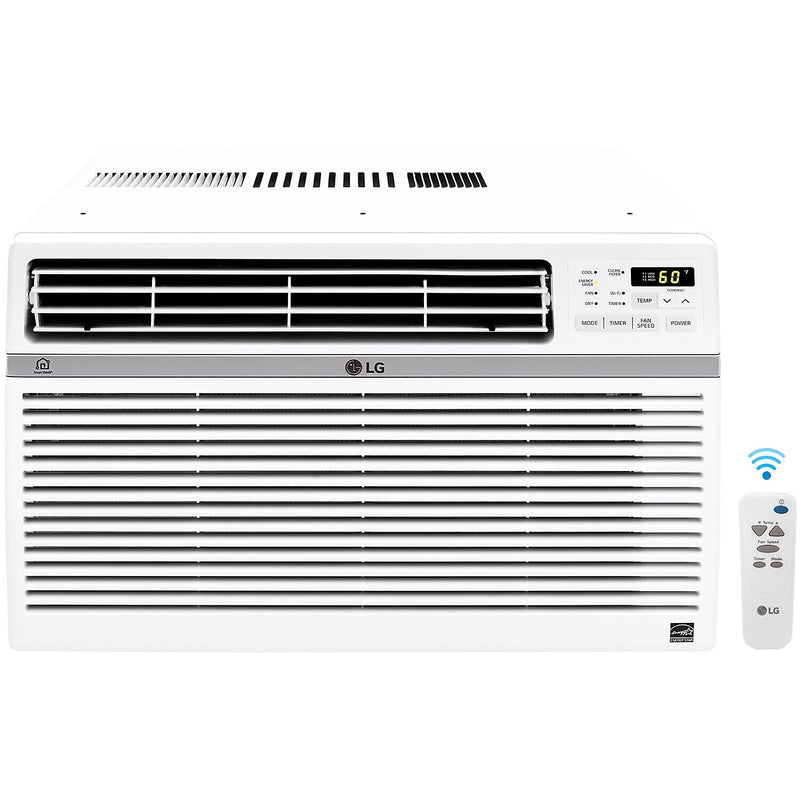LG 230-Volt 24500 BTU (24500 BTU DOE) Window Air Conditioner with Remote, WiFi Enabled, White (LW2521ERSM)
