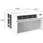 LG 230-Volt 24500 BTU (24500 BTU DOE) Window Air Conditioner with Remote, WiFi Enabled, White (LW2521ERSM)