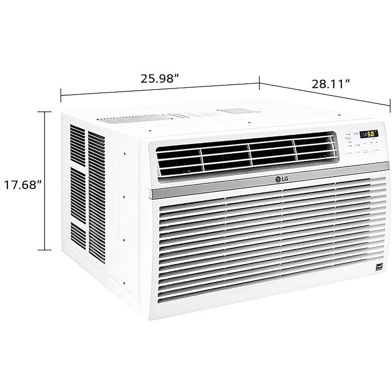 LG 230-Volt 24500 BTU (24500 BTU DOE) Window Air Conditioner with Remote, WiFi Enabled, White (LW2521ERSM)
