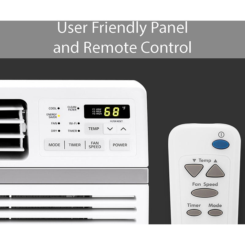 LG 230-Volt 24500 BTU (24500 BTU DOE) Window Air Conditioner with Remote, WiFi Enabled, White (LW2521ERSM)