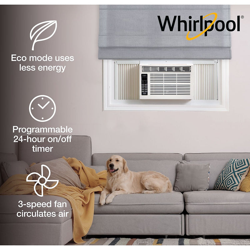 Whirlpool 115-Volt 6000 BTU Window Air Conditioner with Remote, White (WHAW061CW)