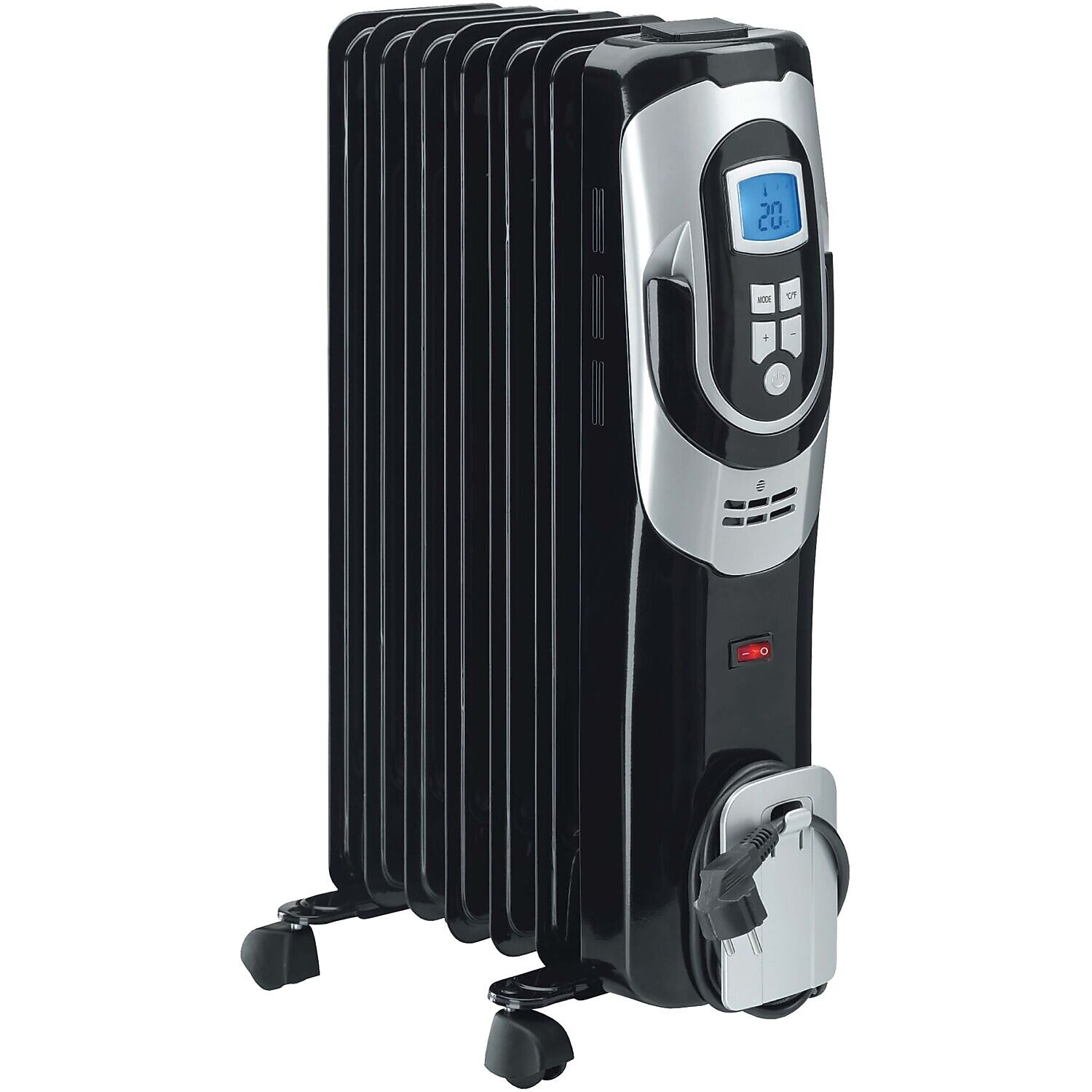 Lifesmart Electric Digital Oil Filled Radiator 1,500 BTU, Black (YL-A02LCD-7)