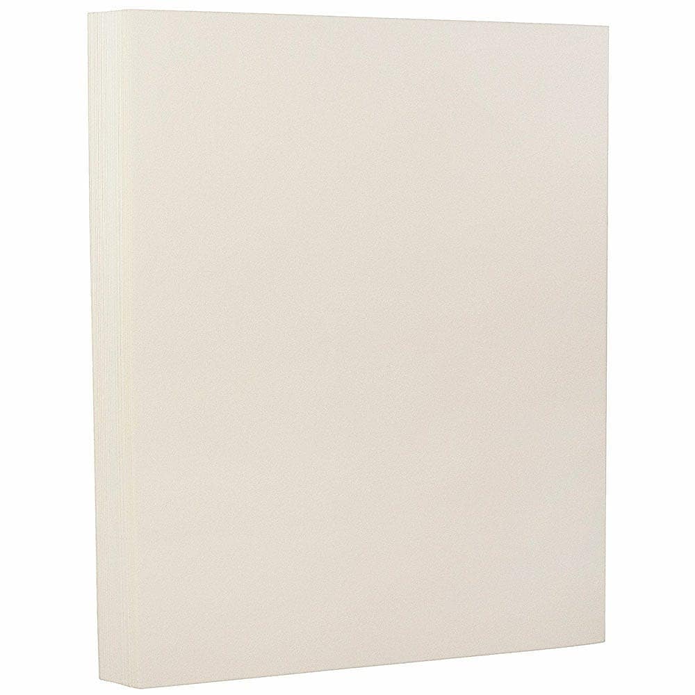 JAM Paper 80 lb. 8.5" x 11" Strathmore Cardstock, Natural White Wove, 100/pack  (301115G)