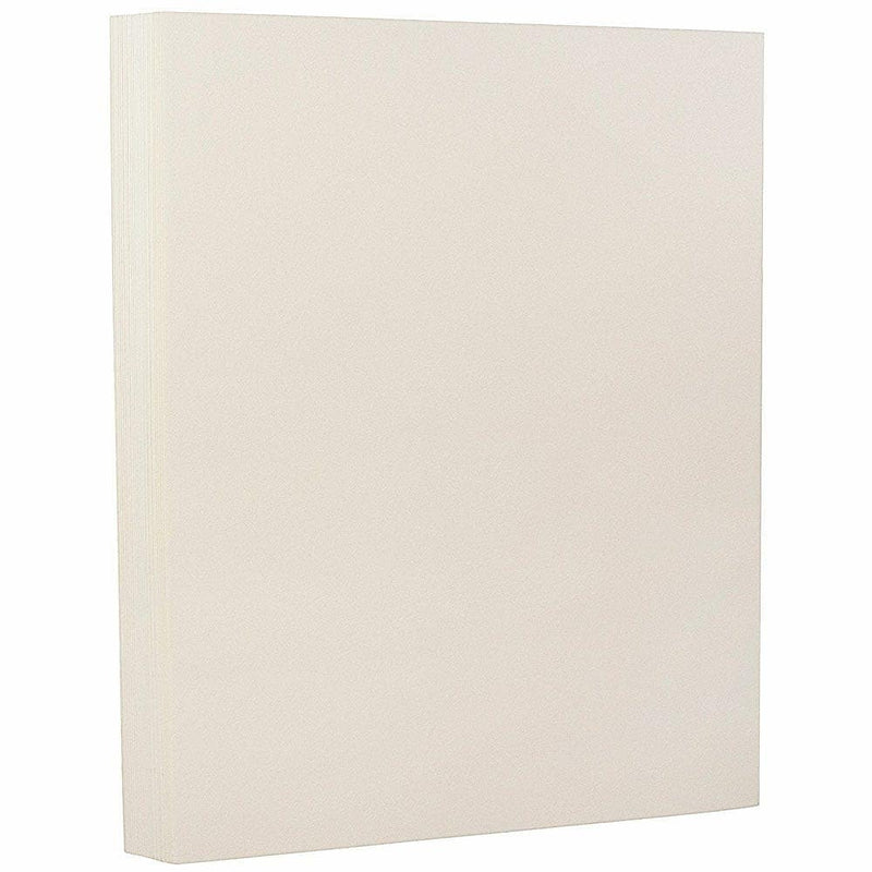 JAM Paper 80 lb. 8.5" x 11" Strathmore Cardstock, Natural White Wove, 100/pack  (301115G)