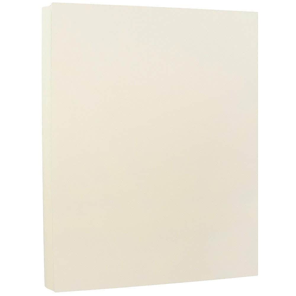JAM Paper 80 lb. 8.5" x 11" Strathmore Cardstock, Ivory Wove, 100/pack  (301125G)