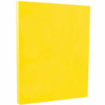 JAM PAPER 8.5" x 11" Color Cardstock, 65lb, Yellow, 100/pack  (104018G)