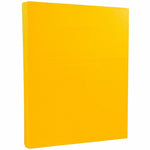 JAM PAPER 8.5" x 11" Vellum Bristol Cardstock, 67lb, Goldenrod, 100/pack  (169825G)