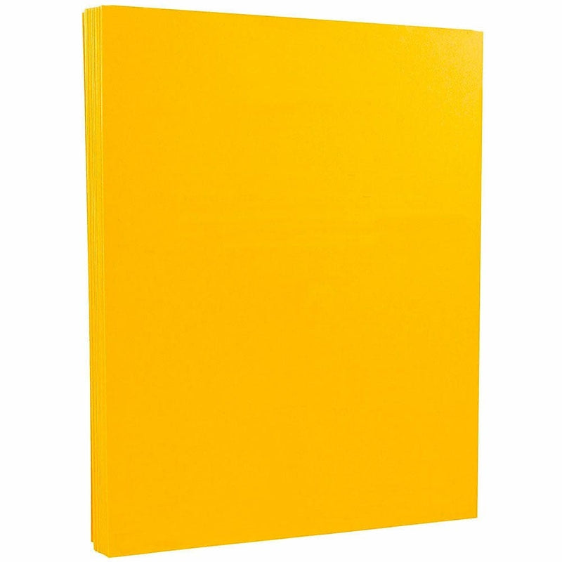 JAM PAPER 8.5" x 11" Vellum Bristol Cardstock, 67lb, Goldenrod, 100/pack  (169825G)