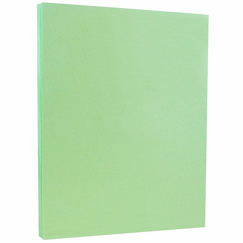 JAM PAPER 8.5" x 11" Vellum Bristol Cardstock, 67lb, Green, 100/pack  (169826G)