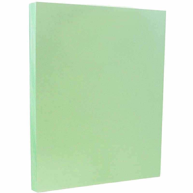 JAM PAPER 8.5" x 11" Vellum Bristol Cardstock, 110lb, Green, 100/pack  (169852G)