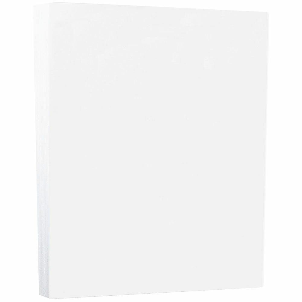 JAM PAPER 8.5" x 11" Vellum Bristol Index Cardstock, 110lb, White, 250/pack  (169855B)