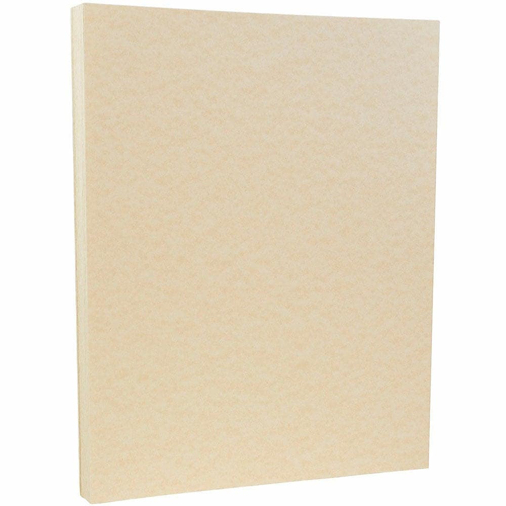 JAM PAPER 8.5" x 11" Parchment Cardstock, 65lb, Natural, 100/pack  (171116G)