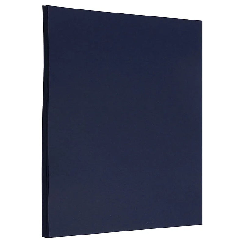 JAM Paper 8.5" x 11", Paper, 32 lbs. Navy Blue, 100 Sheets/Pack (156550G)