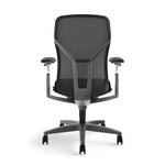Allsteel Acuity Upholstered Seat/Mesh Back Work Chair, Black/Dusk, Adjustable Arms (AWMGGDNO.P85.2.H.CU10)