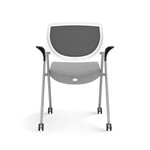 Allsteel Seek Upholstered Seat/Mesh Back Multi-Purpose Chair, Frost/Dusk, Fixed Arms (K-MUCOSNO.WT.3.CU22)