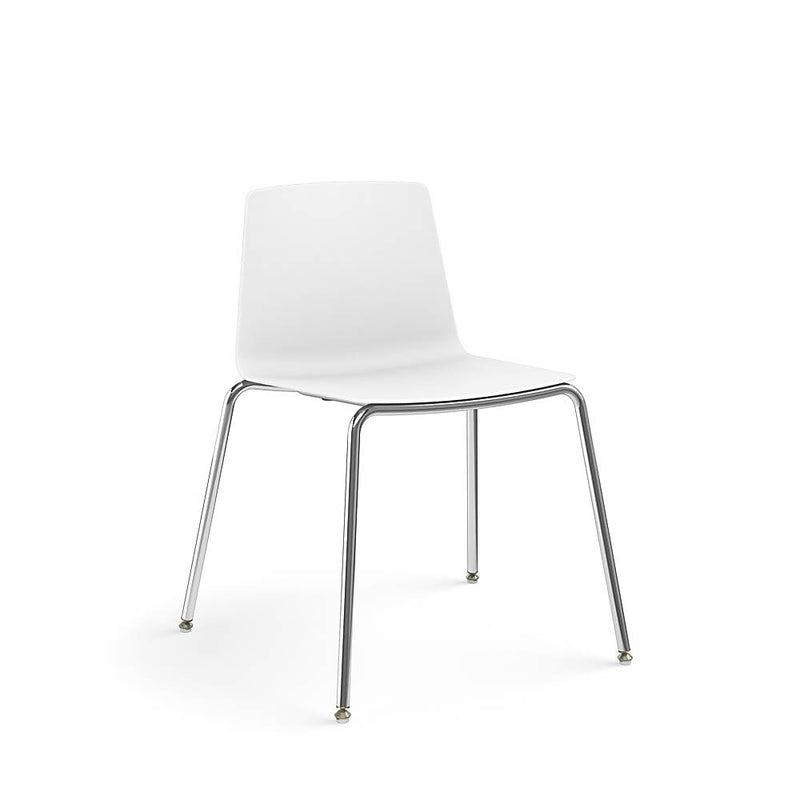Allsteel Vicinity Polymer Multi-Purpose Chair, Armless, White (CSG-PGANO.0.POL.WT)