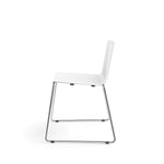 Allsteel Vicinity Polymer Seat/Polymer Back Sled Multi-Purpose Chair, White, Armless (CSL-PGANO.0.POL.WT)