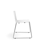 Allsteel Vicinity Polymer Seat/Polymer Back Sled Multi-Purpose Chair, White, Armless (CSL-PGANO.0.POL.WT)