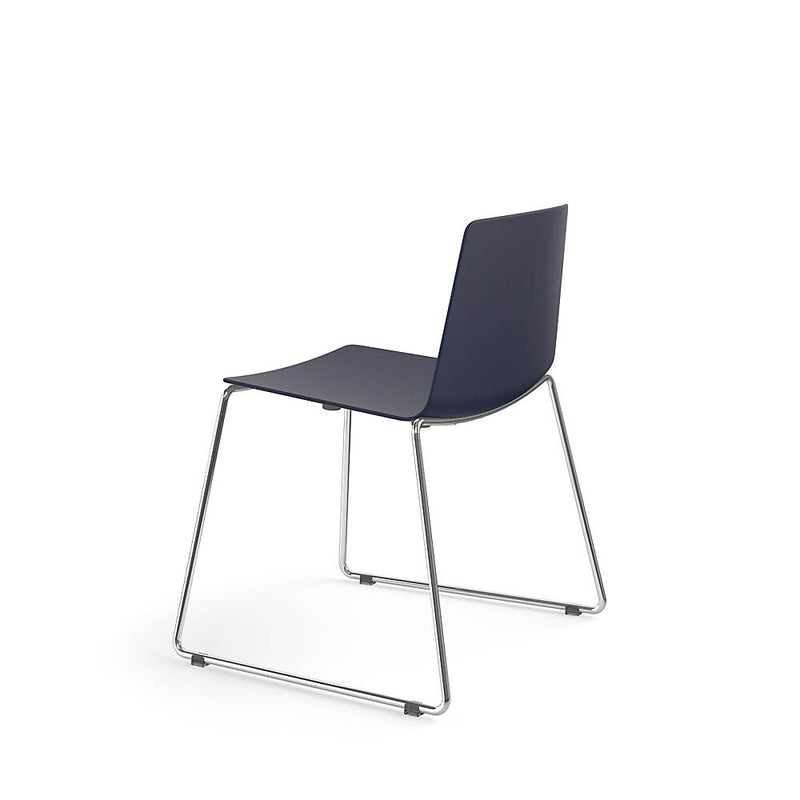 Allsteel Vicinity Polymer Seat/Polymer Back Sled Multi-Purpose Chair, Regatta, Armless (CSL-PGANO.0.POL.RE)