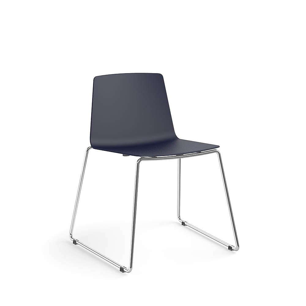 Allsteel Vicinity Polymer Seat/Polymer Back Sled Multi-Purpose Chair, Regatta, Armless (CSL-PGANO.0.POL.RE)