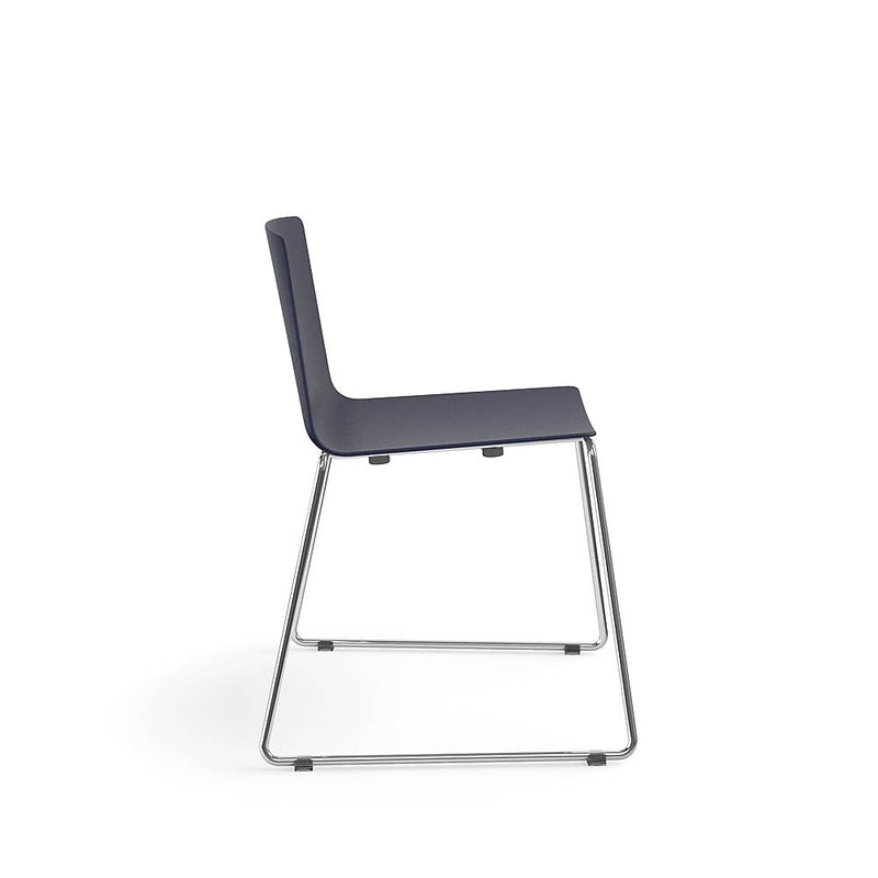 Allsteel Vicinity Polymer Seat/Polymer Back Sled Multi-Purpose Chair, Regatta, Armless (CSL-PGANO.0.POL.RE)