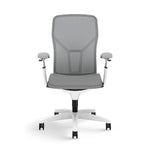 Allsteel Acuity Upholstered Seat/Mesh Back Work Chair, Frost/Lustre, Adjustable Arms (AWMWTLNO.PQ8.2.H.CU22)