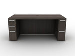Allsteel Approach Double Pedestal Desk with Modesty Panel, Skyline Walnut (WKD001)