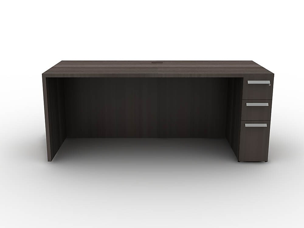Allsteel Approach Single Pedestal Desk, Skyline Walnut (WKD002)