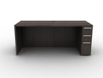 Allsteel Approach Single Pedestal Desk, Skyline Walnut (WKD002)