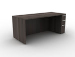 Allsteel Approach Single Pedestal Desk, Skyline Walnut (WKD002)