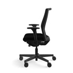ASAP Allsteel Lyric Upholstered Seat/Mesh Back LT Work Chair, Black/Carbon, 2D Adj Arms (CLL-MLHNO.BLK.BLK.LBLK.2.B.AM01.CU10.N)