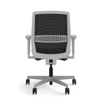 Allsteel Lyric Upholstered Seat/Mesh Back LT Work Chair, Frost/Carbon, 2D Adjustable Arms (CLL-MLHNO.T.T.LT.2.B.AM01.CU22.N)