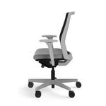 Allsteel Lyric Upholstered Seat/Mesh Back LT Work Chair, Frost/Carbon, 2D Adjustable Arms (CLL-MLHNO.T.T.LT.2.B.AM01.CU22.N)