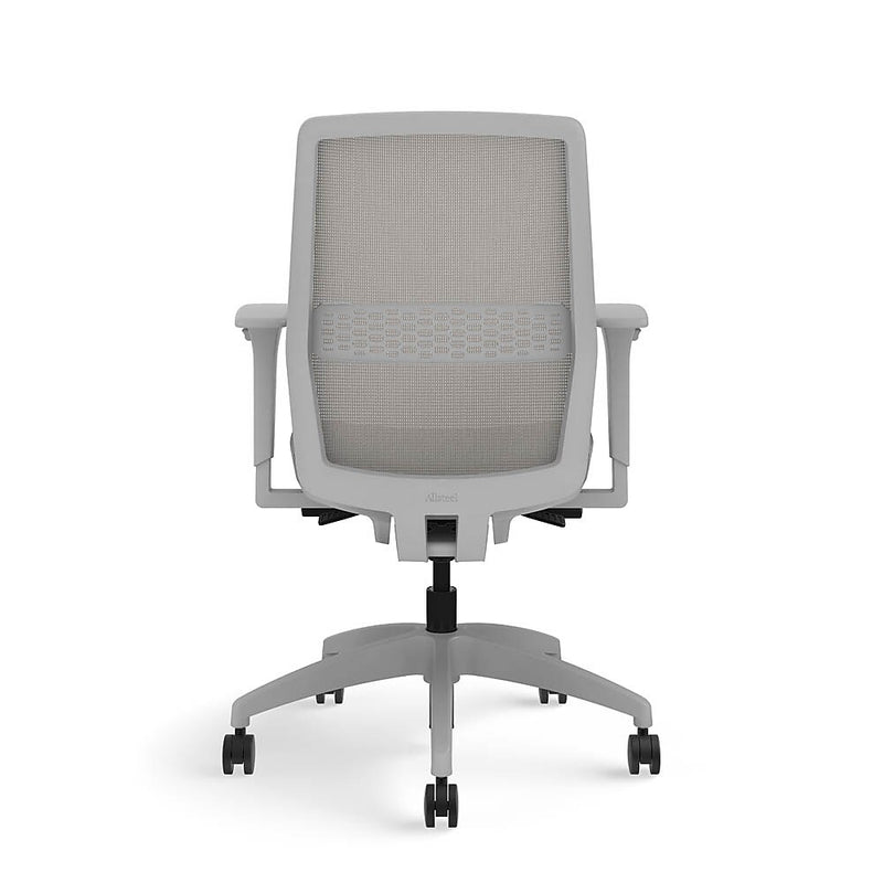 ASAP Allsteel Lyric Upholstered Seat/Mesh Back Work Chair, Frost/Platinum, 2D Adjustable Arms (CSW-MHHNO.T.T.LT.2.H.AM23.CU22.N)