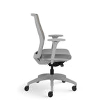 ASAP Allsteel Lyric Upholstered Seat/Mesh Back Work Chair, Frost/Platinum, 2D Adjustable Arms (CSW-MHHNO.T.T.LT.2.H.AM23.CU22.N)